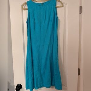 100% Linen Claudio Milano Midi Shift Dress